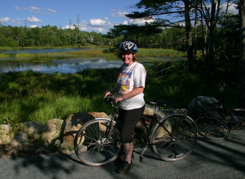 Ann on the Lake Charles trail